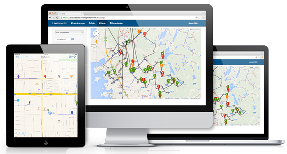Bilder av Line Inspector i olika enheter